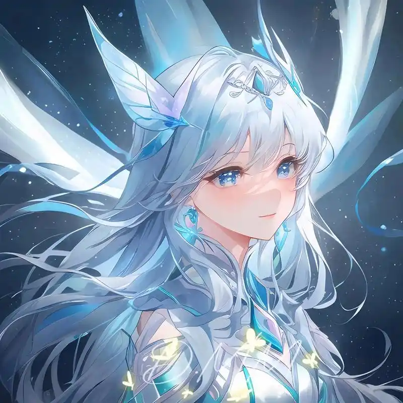 蓝色动漫女生头像 78梦幻有意境78颜值绝美      作者一只大毛毛