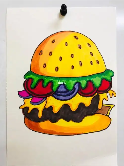 画汉堡啦