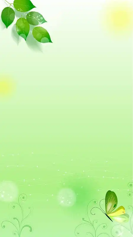 淡雅简约花草图案h5背景素材