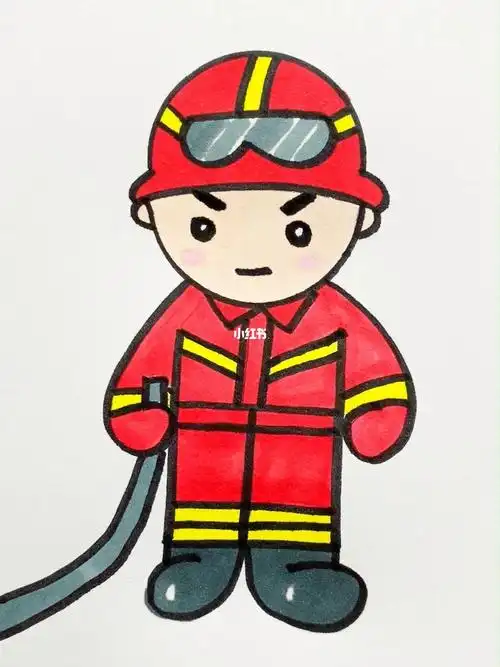 零基础学画画   #画个简笔画   #致敬消防员   #简笔画教程   #画画