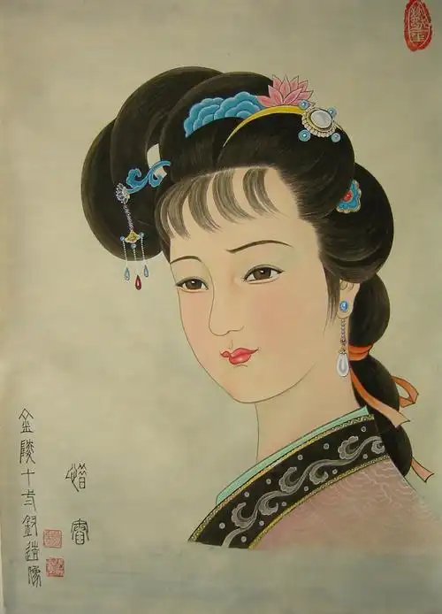 吴良柱工笔仕女图欣赏九