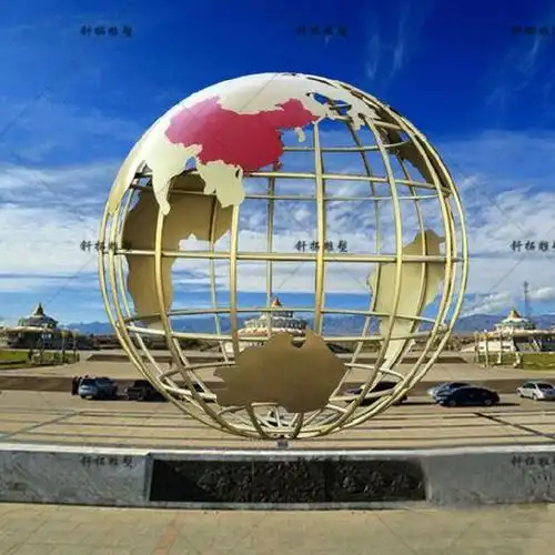 内蒙古来图定制不锈钢地球仪不锈钢镂空圆球欣赏