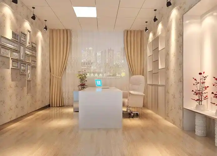 美容院前台背景墙装修效果图大全2017图片