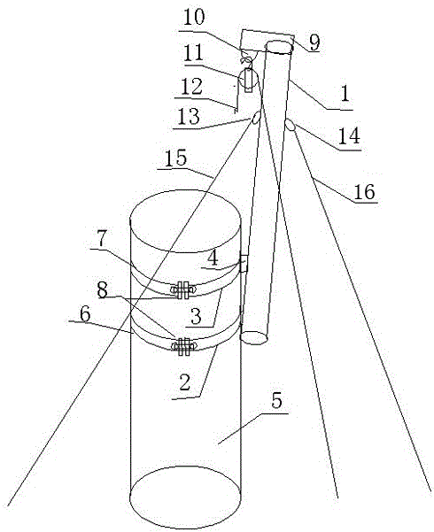 一种滑移抱箍固定式抱杆结构制造技术