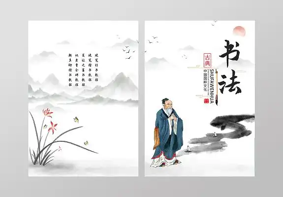 黑白灰中国风硬笔书法画册封面画册封皮硬笔书法封面