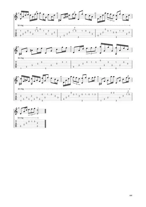 进击的巨人 - call of silence吉他谱(图片谱,指弹)_动漫游戏(acg)_4.