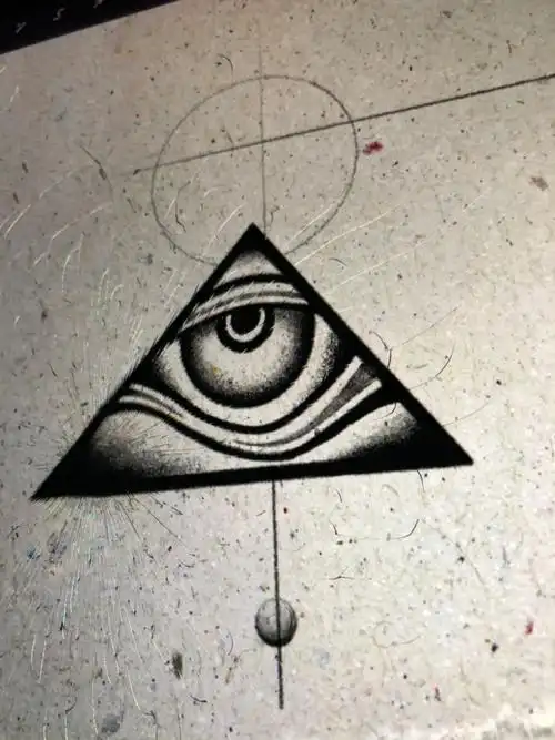 几何上帝之眼 | 巴塞罗那纹身