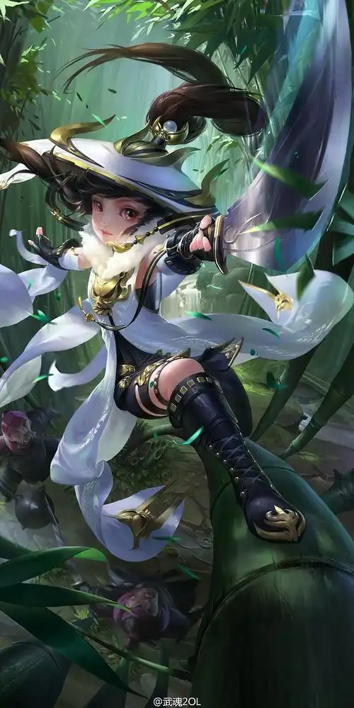 中国风卡牌萝莉武侠风宣传画游戏原画武魂2ol的照片微相册北坤人素材