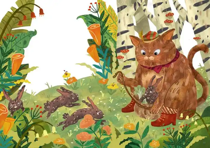 穿靴子的猫绘本插图|插画|绘本|kathy_chan - 原创作品 - 站酷 (zcool