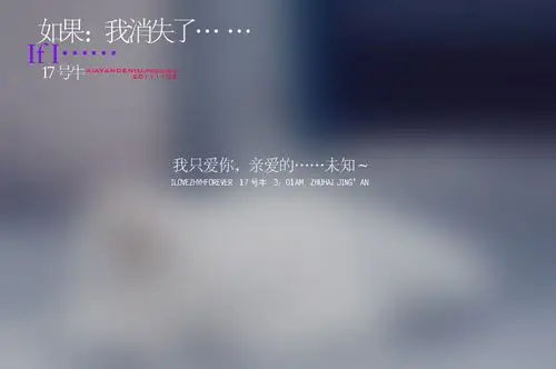 如果,我消失了