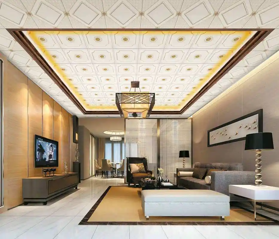 140平新房中式天花板吊顶装修效果图