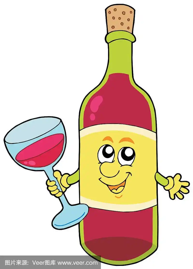 卡通酒瓶