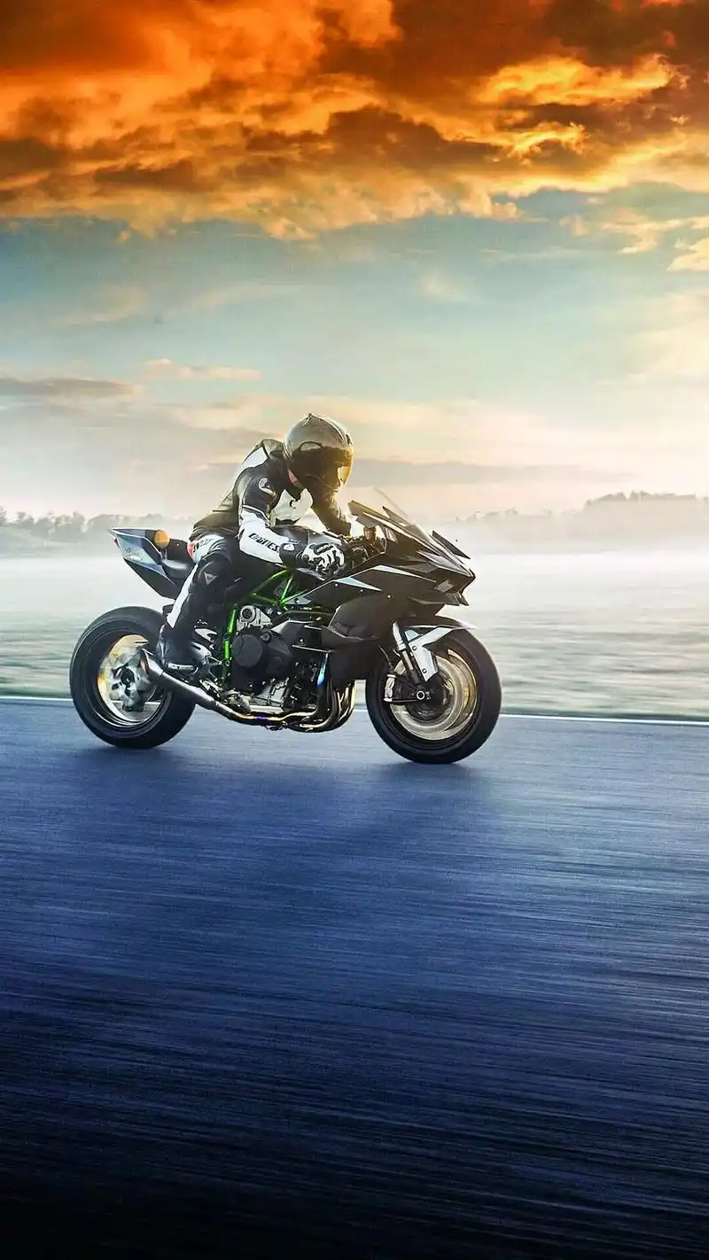 川崎h2r全屏高清壁纸#机车 #弘扬机车文化  - 抖音