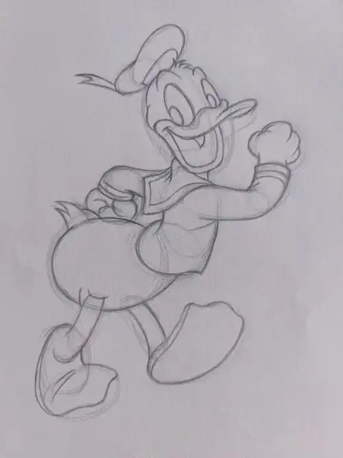 迪士尼卡通人物唐老鸭简笔画教程来啦#唐老鸭