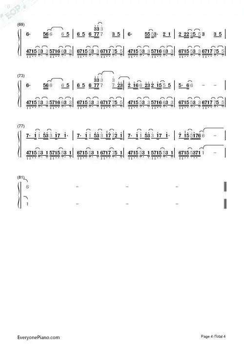 是风动-银临和河图双手简谱预览4