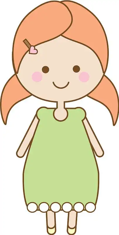 可爱微笑的女孩性格甜美卡通小图片