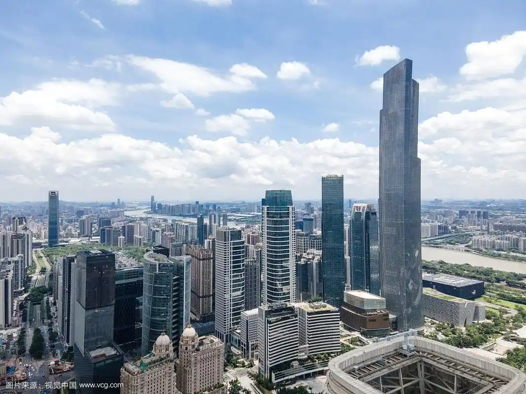 航拍广州cbd视角鸟瞰