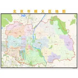 北京市顺义区行政区划地图高清定制2022城市交通卫星办公室挂图