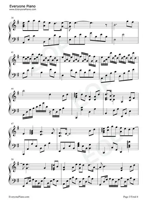 典狱司-完美版五线谱预览3-钢琴谱文件(五线谱,双手简谱,数字谱,midi