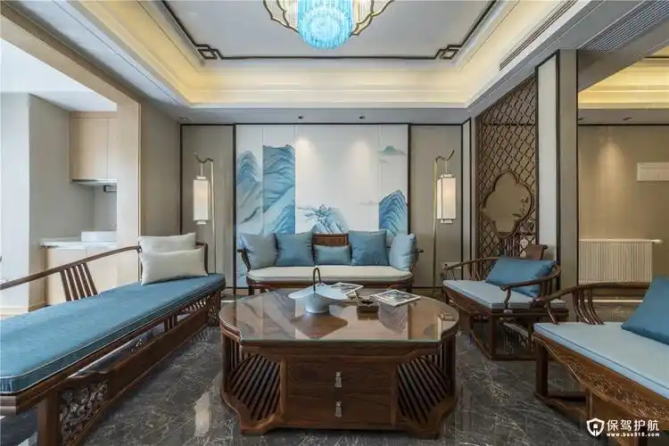 125平新中式风格装修效果图