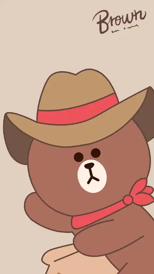 分享一组#布朗熊#壁纸呀有跟我一样喜欢的嘛还有几张带小耳朵9099