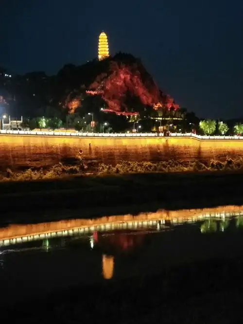 夜晚的延安宝塔