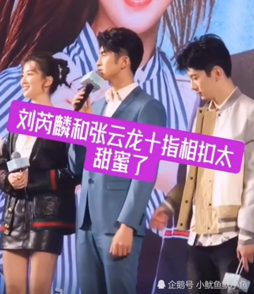 刘芮麟和张云龙十字相扣刘芮麟的动作太像小媳妇一旁乔欣我是谁