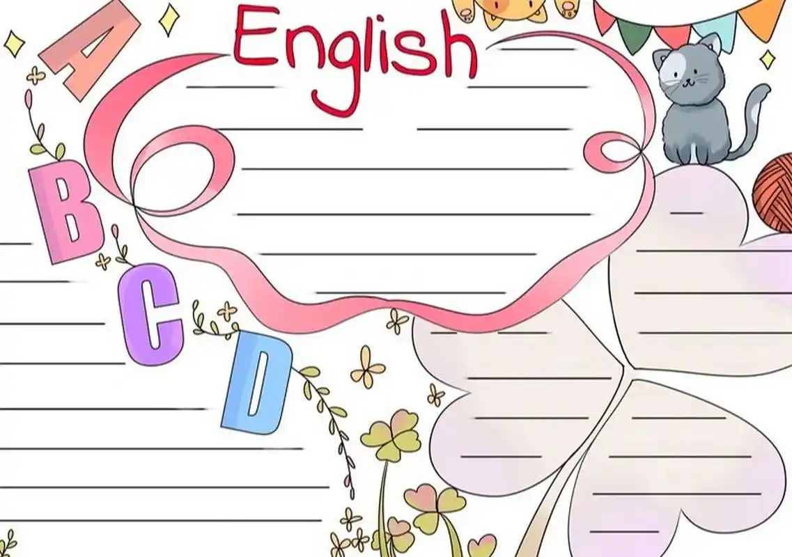 模板简单 英语手抄报#手抄报# #手抄报素材# #手抄报模板# #英语