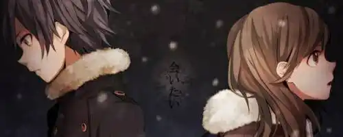 求雪花漫天飞舞时男女擦肩而过的图片 静态 ,动态都ok,要卡通的