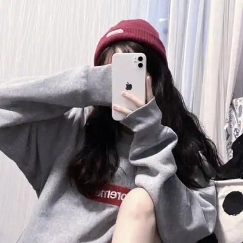 手机挡脸女头像