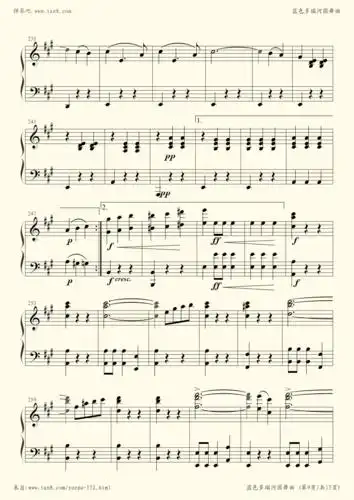 钢琴谱 - 蓝色多瑙河圆舞曲