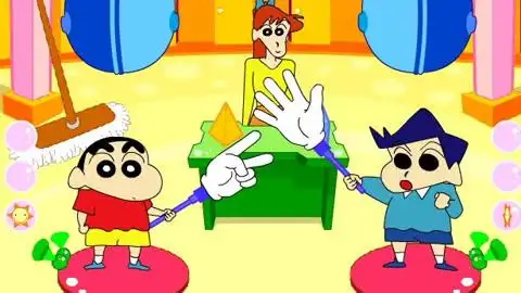 【小三妮】蜡笔小新宇宙大冒险游戏 :  动感超人营救家人游戏