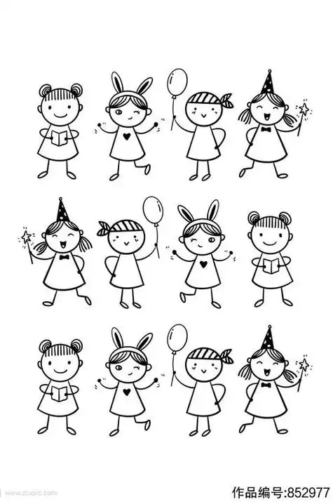 小孩简笔画可爱画小男孩的简笔画