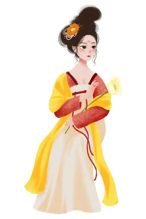 虎年插画设计系列2022新年古装国风美女插图定制