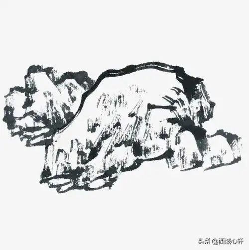 中国水墨画石头赏析