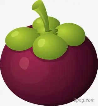 卡通紫色山竹png素材透明免抠图片-其他元素