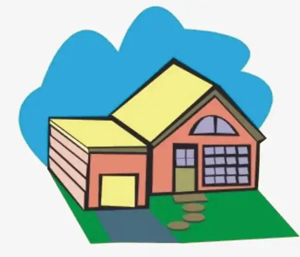 装饰,卡通,房子,蓝天,风景