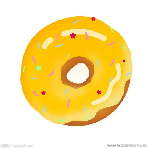 黄色甜甜圈插画