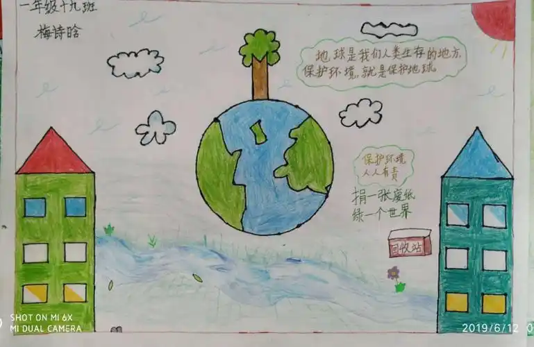 捐一张废纸 绿一个世界————云凤东城一年级组小朋友手抄报上