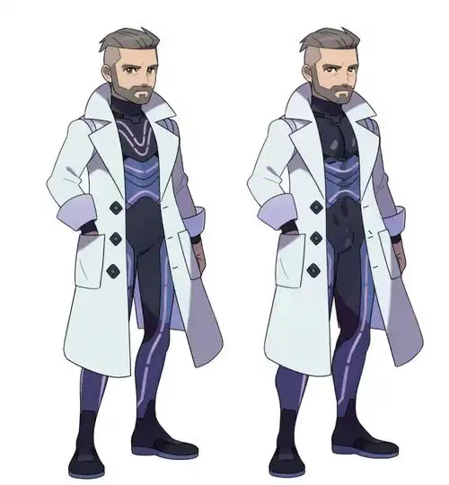 浅改了一下宝可梦朱紫弗图博士的立绘