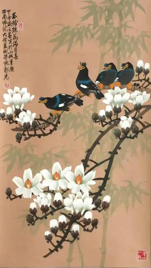 无言的花鸟,在他笔下充溢着动人的情韵_郭克