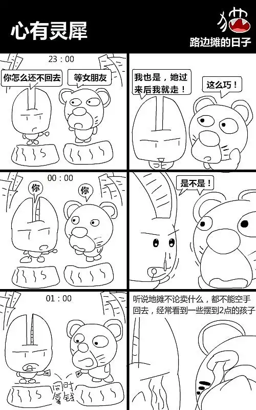 21-30路边摊的日子(六格漫画)|插画|新锐潮流插画|大画猫 - 原创作品