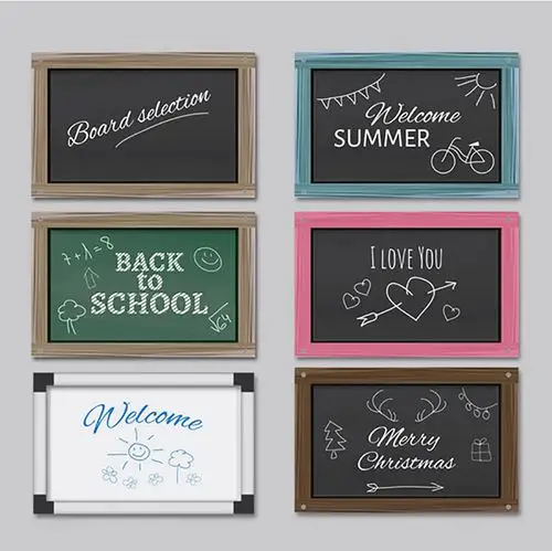 彩色黑板矢量设计元素素材免费下载(图片编号:6151618)-六图网