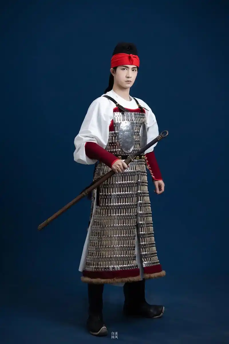 仿长乐公主墓壁画武士唐甲.#中国甲胄 #汉服 #传统文化 - 抖音