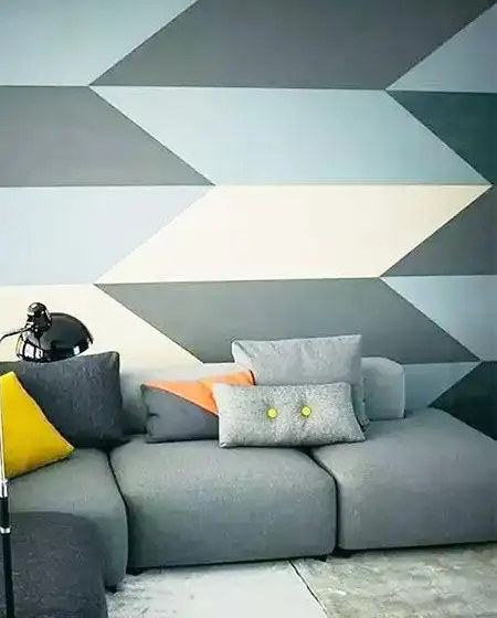12个几何图案背景墙 涂料也玩几何风11/12