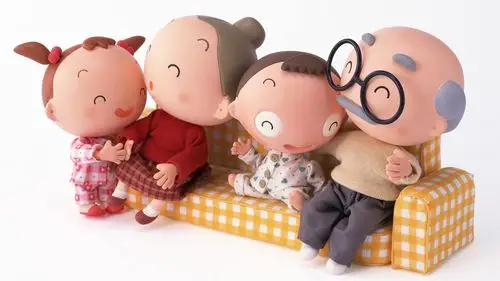 一家四口幸福温馨卡通图片,高清图片,电脑桌面-壁纸族