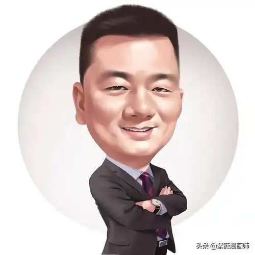 换一换你的微信头像吧 老板手绘商务漫画头像 西装革履 高级感十足
