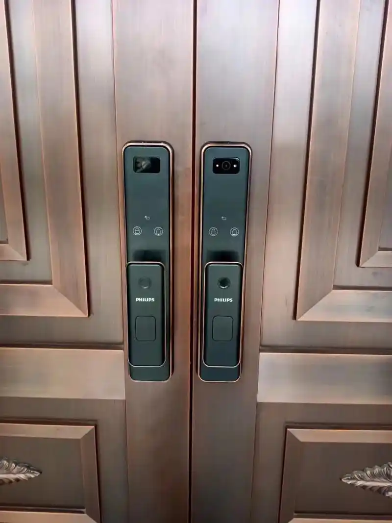 双开门真假锁,苏州区域一小时上门安装.#飞利浦智能锁 #好物 - 抖音