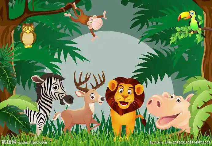 森林动物世界简笔画 森林动物世界简笔画图片