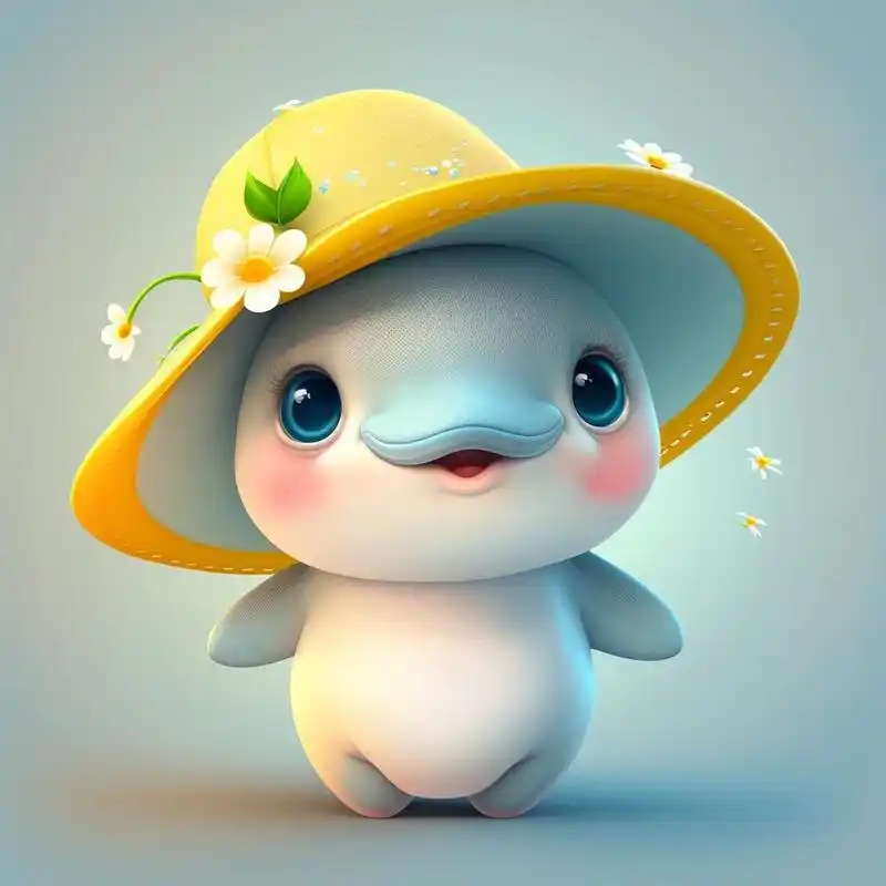 『可爱版』小海豚来喽 #海豚# #可可爱爱# #可爱# #原创设计# #原创